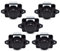 Hotiko 5pcs Push Button Cabinet Latch Lock for RV Motorhome Camper Caravan Yachts (ABS)-Black