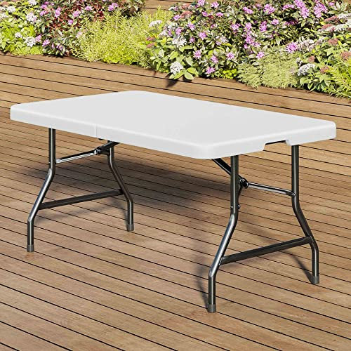 GGMMÖBEL 2er-Set MIO | Partytisch | B:T 152 x 70 cm | Weiß | Klappbar | Rechteckig | Buffettisch, Party Klapptisch