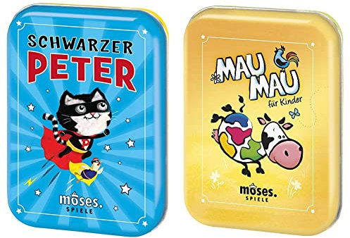moses. Schwarzer Peter | Spiele-Klassiker | Für Kinder ab 4 Jahren, bunt 90321 Mau-Mau Kartenspiel | Spiele-Klassiker | Für Kinder ab 5 Jahren
