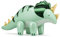 Folienballon Dinosaurier Triceratops 93x49cm - XXL Ballon für Helium oder Luft - Luftballon für Dinoparty Kindergeburtstag - Dino Folienluftballon als Geburtstagsdeko Partydeko - Grün