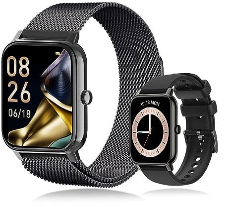 Goodatech Smart Watch for Men Women with Phone Call (Dial/Receive),Fitness Tracker Smartwatch for Android iOS Phones, Sleep Monitor Calorie Pedometer Reminders Music Multi-Sport Modes
