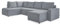 MIUFORM Cord Sofa U Form 322 cm x 194 cm x 89 cm, Ecksofa mit Schlaffunktion und Bettkasten- Brave Dave U- Wohnlandschaft U Form mit Schlaffunktion, Sofa Cord (Hellgrau, Links ausgerichtet)