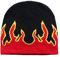 Y2K Beanie Flame Beanie Skullies Beanie Slouchy Beanie Knit Beanie Hat Flame Skull Cap Graphic Beanie Flame