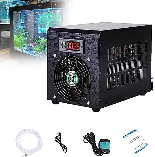 ALSUP Aquarium Wasser Kühler Kühler Wärmer mit Pumpe 50-104 °F Temperatureinstellung Geeignet für 60L/160LWasser für Home Aquarium Fische Garnelen Korallen Quallen,hotandcold-160litres