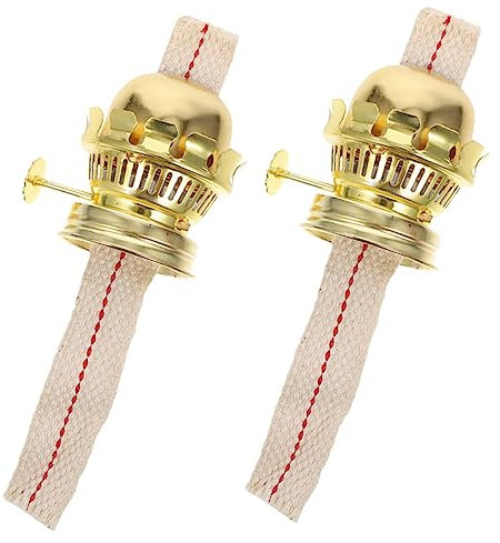 Gogogmee 2 Stück Docht Und Dochthalter Ersatzset Für Öllampen Kerosinlampen Zubehör Retro Lampenbrenner Regler Für Petroleumlampe