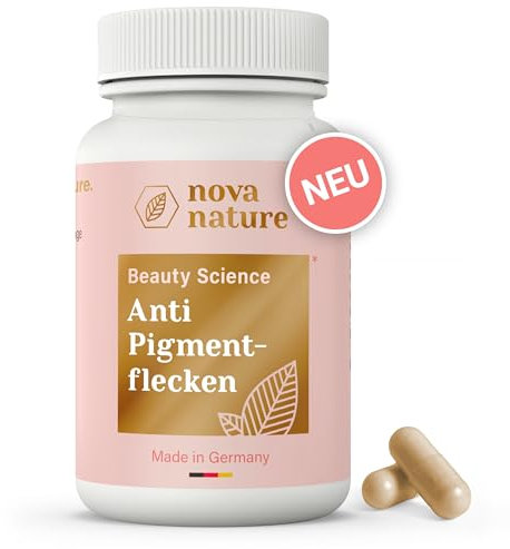 Nova Nature Anti Pigmentflecken Gesicht INNOVATION mit Pinienrindenextrakt Kiefernrindenextrakt Resveratrol Lutein Pigmentflecken Entferner Gesicht * Altersflecken Entferner 60 Kapseln von NovaNature