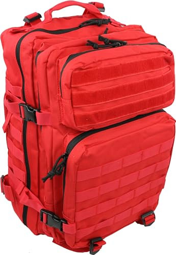 Team Impuls NFA Notfallrucksack 45 Liter -M- LEER - rot aus Nylon mit Modultaschen