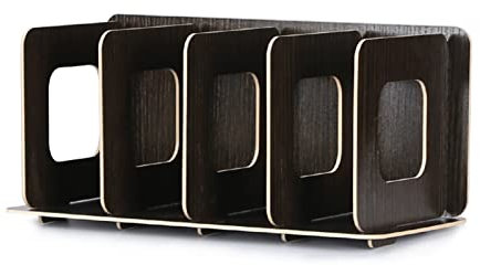 CD Halter CD-Aufbewahrungsbox, Retro-CD-Hüllen-Organizer for die Aufbewahrung und Organisation von Medienregalen, offener Aufbewahrungsbehälter aus Holz for CD-DVD-Hüllen DVD Halter ( Color : B )