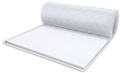 FDM Matratzentopper KALTSCHAUM Matratze Topper 80x200 cm Kaltschaum Härtegrad H4 Höhe ca. 5 cm Allergiker Geeignet Öko-Tex Weiß