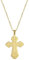 Orthodoxes Kreuz Anhänger Halskette Edelstahl Klassisches Kreuz Anhänger Halskette Russisch-Orthodoxer Amulett-Schmuck Religiöse Halskette (Orthodoxes Kreuz Halskette gold)