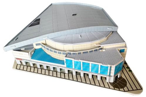 Habarri - Quicken Loans Arena Puzzle 3D - 3D Puzzle-Stadion - 3D Basketballstadion für Kinder und Erwachsene - Basketball Stadion Modell - Modellbau - 61 Elemente