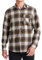 HISDERN Herren Hemd Kariertes Freizeithemd Langarm Druckknöpfe Flanellhemden Warm Holzfällerhemd Karohemd Oktoberfest Regular Fit Brown 3XL