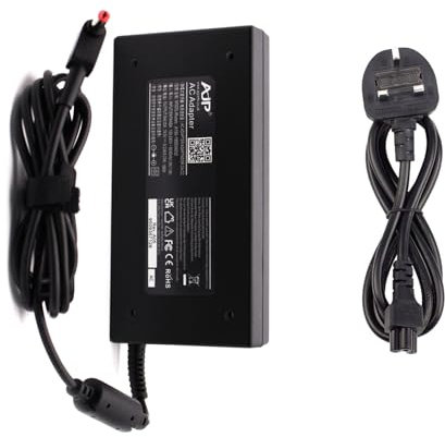 180W Ac Adapter Replacement For Acer NITRO 5 AN517-41-R66T Gaming Laptop Notebook Chargerwith 5.5mm x 1.7mm + UK Power Cord