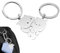 Porte-clés assorti en acier inoxydable pour couple Ensemble Porte-Clés, Décorations Assorties Cadeau de Saint-Valentin pour lui, elle, petit ami, petite amie, épouse, mari, fiancée