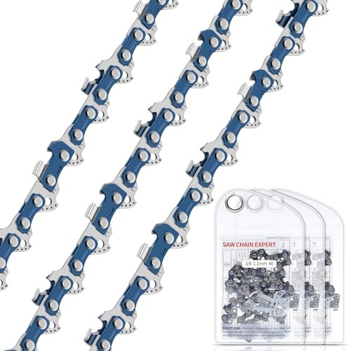 ROELLY Catena Motosega da 3×25 cm Maglia di Trasmissione LP da 3/8 Catena da 1,1 mm 40TG a Gioco Ridotto, Compatibile con Einhell GR-LC 18/25 Li, Makita DUC254Z, Oregon, Ecc.