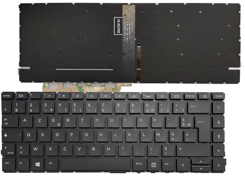 Clavier d'ordinateur Portable Compatible avec pour HP ProBook 440 G8 440 G9 445 G8 445 G9 645 G8 640 G8 Disposition française Rétro - éclairage