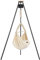 SCHMUSEWOLKE Federwiege Bio mit Tipi Anthrazit und Anthrazit Motor - für Babys ab Geburt bis 15 kg - Federwiegen-Set mit Gestell und Motor - mit Kunstfasermatratze