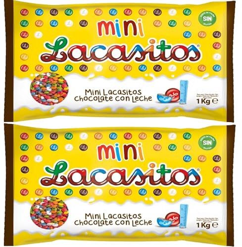Lacasitos pack 2KG: 2x mini Lacasitos bolsa gragea chocolate con leche 1kg