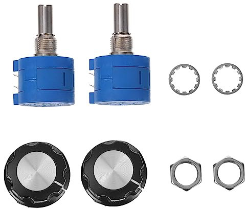ABOOFAN 1 Satz 2 Teiliger Potentiometerknopf Einstellknöpfe Einstellbar Gewickelter Erster Präzisionsdrehknopf Großer Doppelpotentiometer Trimmerwiderstand Zubehör Wechselrichter