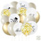 60 Stück Sand Weiß Hochzeit Helium Latex Luftballons Girlande Mr Mrs Just married Bedruckter Ballons Hochzeitsdeko 30cm