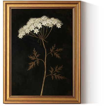 ARPEOTCY Leinwand Bilder mit Rahmen, Klein Vintage Wanddeko, 40x30cm,Wandbilder Wohnzimmer Schlafzimmer Badezimmer Küche, Bauernhaus Deko Aesthetic, barocke Botanisches kunstdrucke Painting