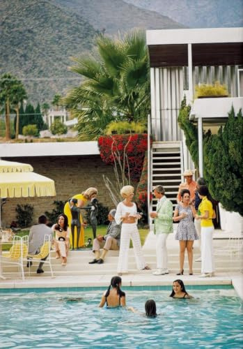 ASEXCE OLGNBY Slim Aarons Moderne Fotografie Wandkunst Nordic Poster und Drucke Pool Party Leinwand Malerei Ästhetische Bilder für Wohnkultur 50x70cmx1 rahmenlos