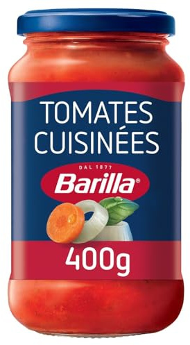 BARLA – Sauce Tomates Cuisinées Authentique, Saveur Maison Riche et Onctueuse (Pot 400g) - Le lot de 4