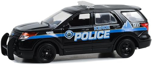 2013 Police Interceptor Utility Kehoe Police Department, Kehoe, Colorado Black with White Stripes Cold Pursuit (2019) Movie 1/43 Diecast Model Car by Greenlight 86637