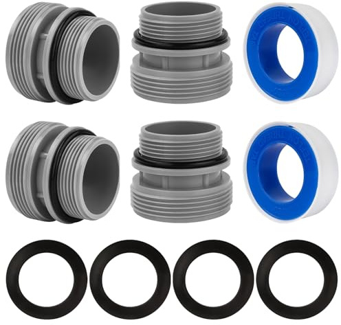 4 Pezzi Adattatore Tubo Piscina, 4560 Connettore Tubo Piscina per Tubi da 40 MM a 1 1/2 Pollici, Adattatore Per Tubos Per Piscinas, Compatibile con Pompe Filtranti Intex, Coleman