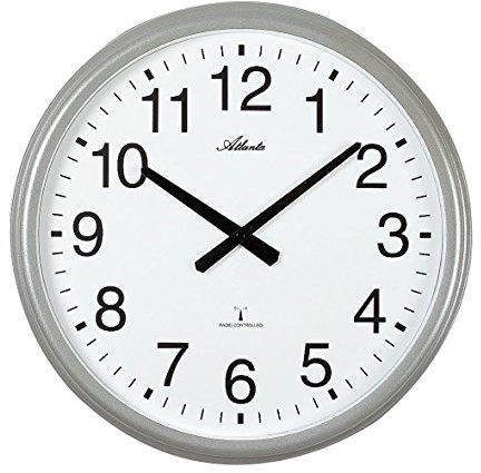 Atlanta XXL Funkwanduhr Metall 43 cm für Innen und Außen 4449