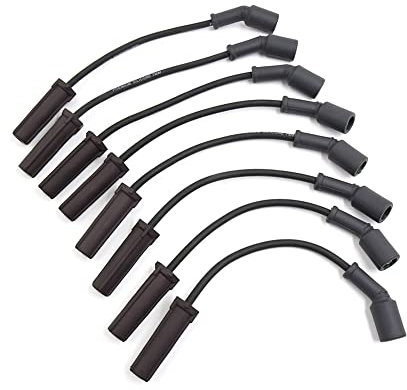 sourcing map 671-8062 Car Engine 7mm Spark Plug Cable Ignition Wire Set of 8