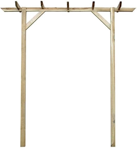 Festnight Arche de Jardin Pergola en Bois avec Treillis 200 x 40 x 205cm