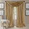 Elrene Home Fashions, Athena Gardinenset aus Kunstseide mit Knitteroptik, bestehend aus Vorhangpaneelen und Volant, 132 x 274 cm (2 Paneele) und 1 Volant, Gold
