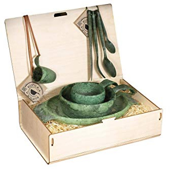 Kupilka Juego de vajilla para exteriores (8 piezas), color verde
