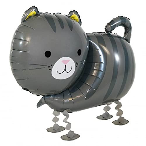 Amscan 9907273 - Walking Balloon Folienballon Buddies Hut, 52 x 75 cm, Grau