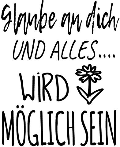 Docliick® Wandtattoo SpruchGLAUBE AN DICH Wandtattoo SpruchWandtattoo Spruch Wandaufkleber Sprüche Spruch.wandtattoo deutsch Docliick DC-014-AL