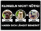 Hunde Schild personalisiert - Klingeln nicht nötig - Metallschild mit Foto und Name für außen, wetterfestes Türschild für Hundebesitzer - DIN A5-21 x 15 cm, drei Tiere, schwarz
