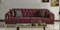 Casa Padrino Luxus Schlafsofa Weinrot/Gold 225 x 95 x H. 83 cm - Wohnzimmer Sofa mit 4 Kissen - Luxus Wohnzimmer Möbel