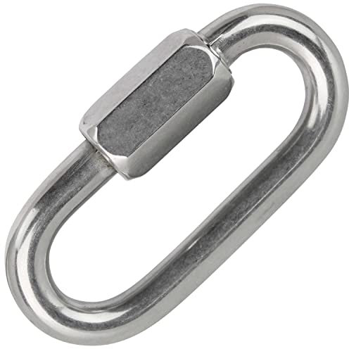 DERING Edelstahl Schraubverbinder 6 mm 2 Stück Kette Schnellverschluss Karabiner