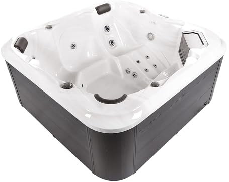 Balnéo Spa Bain Remous 5 places Acrylique Blanc Aluminium Chauffage LED Tularosa