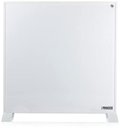 Princess chauffage infrarouge connecté - 350 W - Basse consommation - Application gratuite - Programmable avec thermostat intégré - Plaque en cristal de carbone