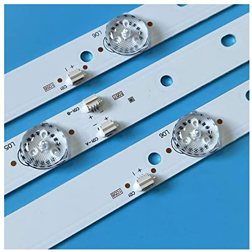Parti di ricambio TV- 3 LED PCS Striscia di retroilluminazione compatibile con 43 TV AKAI AKTV432 JS-D-JP4320-081EC 091EC E43F2000 D43-F2000 MS-L1111R/L