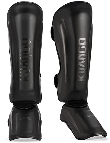 KUANG QUAN Muay Thai Shin Guards for MMA Sparring, Martial Arts,Kickboxing