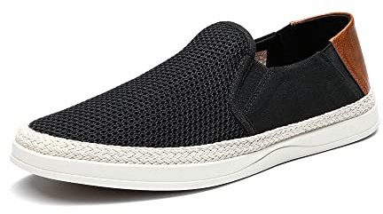 Bruno Marc Mocasín Hombre Casuales Verano Zapatos | Pasos Responsivos, Estilo Yute, Suela Goma Estable, Fácil Slip-On, Versátil para Diario