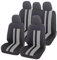 Auto Accessori Lupex - Copri sedili Auto Universali LS07 | Colore Grigio | Set Anteriori e Posteriori | Poliestere | No Suv