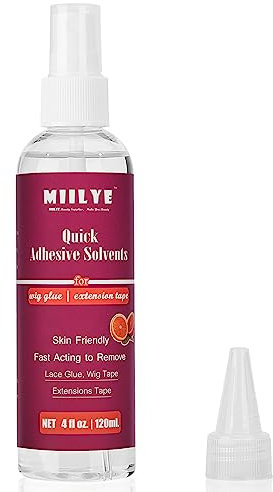 MIILYE Perücken Kleber Entferner/Tape Extension Löser Spray 120 ml/4 oz, Schnell wirkend Haarkleber Entferner, Bondinglöser und Tape Lösemittel für Spitzenperücken, Hair Extensions