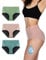 TIICHOO High Waist Perioden Unterwäsche Saugfähigkeit Inkontinenz Slip Damen Waschbar 3er Pack (48, Matcha Grün/Türkis Grün/Roségold)