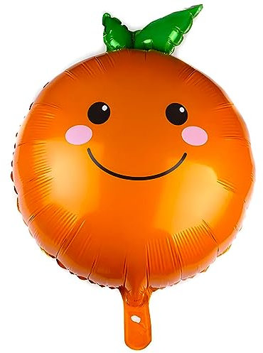 Großer Folienballon in Lebensmittel-Design, Orange, ca. 51 * 74 cm - Perfekt für Geburtstagsfeiern, Events, Dekorationen, Kinderpartys, Themenpartys, lustige Überraschungen und mehr