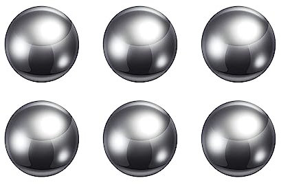 QUARKZMAN 6Stk Präzision Kugeln 20mm Durchmesser 304 Edelstahl für Lager