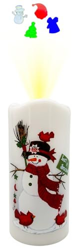 abc HOME | Kerze mit Projektion | Weihnachten | LEDs | batteriebetrieben